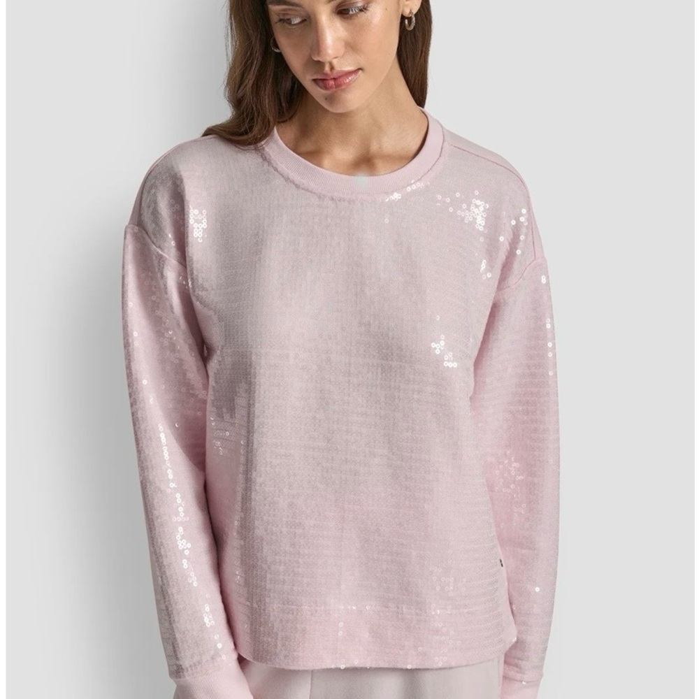 DKNY Pink Sequin Sweatshirt